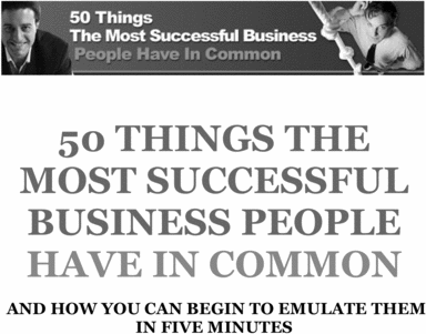 Product picture  50 Things Successful Business  People Have In Common